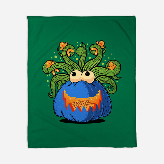 Pumpkin Monster Attack-None-Fleece-Blanket-erion_designs