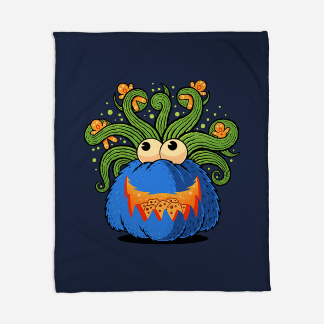Pumpkin Monster Attack-None-Fleece-Blanket-erion_designs