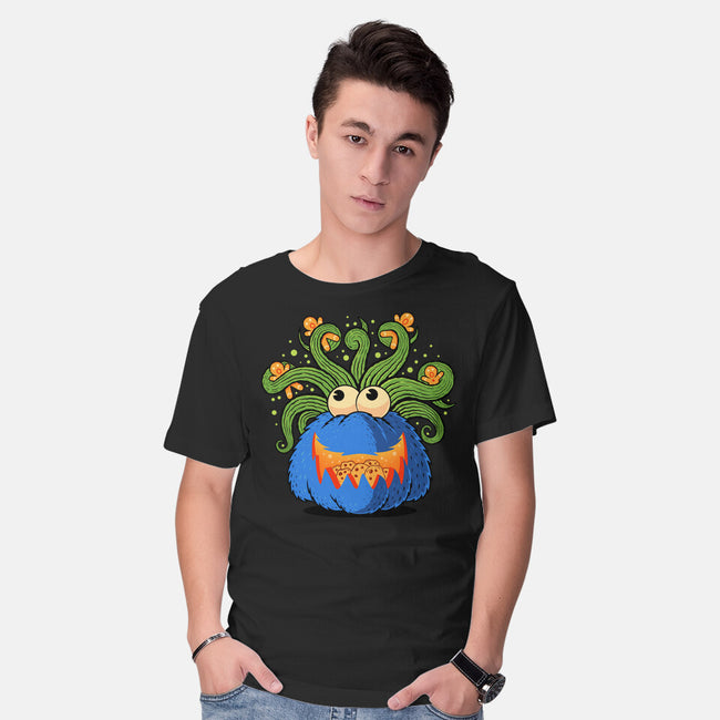 Pumpkin Monster Attack-Mens-Basic-Tee-erion_designs