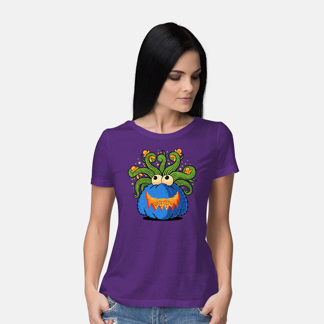Pumpkin Monster Attack-Womens-Basic-Tee-erion_designs