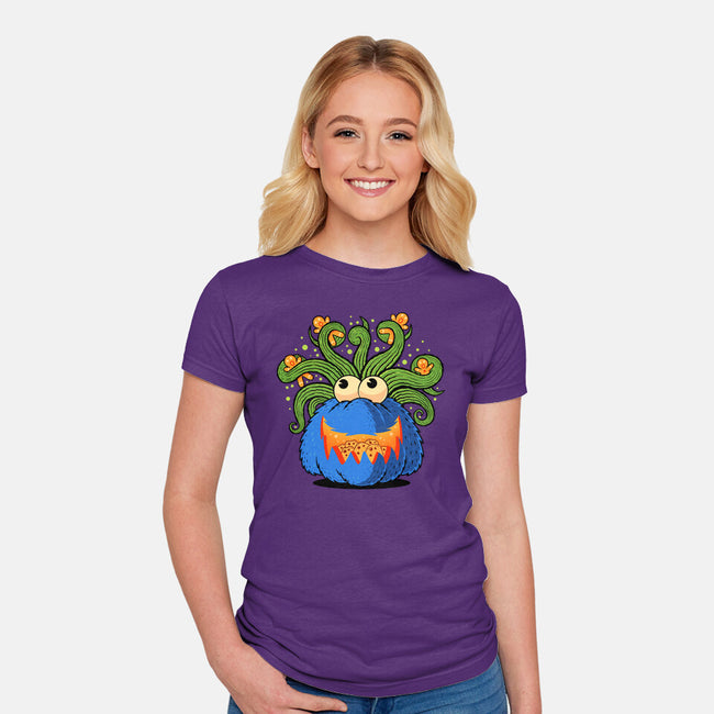 Pumpkin Monster Attack-Womens-Fitted-Tee-erion_designs