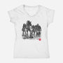 Seven Hunters Sumi-e-Womens-V-Neck-Tee-DrMonekers