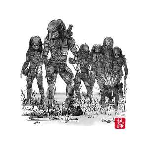 Seven Hunters Sumi-e