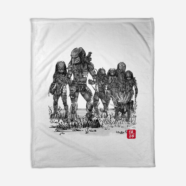 Seven Hunters Sumi-e-None-Fleece-Blanket-DrMonekers