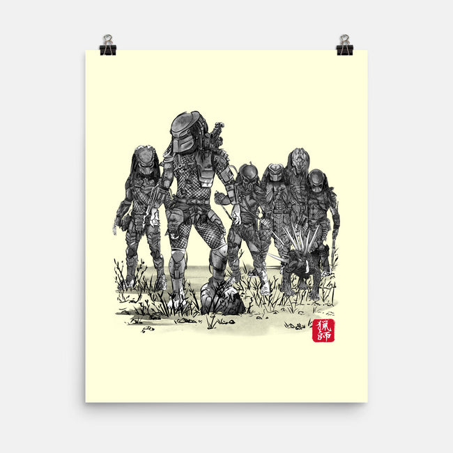 Seven Hunters Sumi-e-None-Matte-Poster-DrMonekers