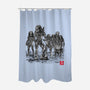 Seven Hunters Sumi-e-None-Polyester-Shower Curtain-DrMonekers