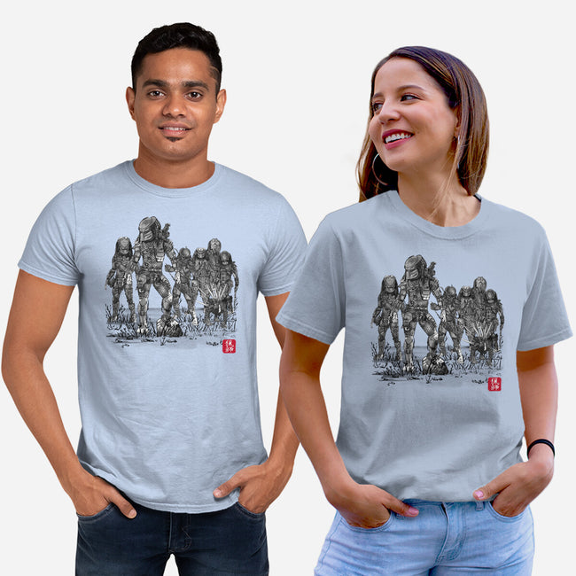 Seven Hunters Sumi-e-Unisex-Basic-Tee-DrMonekers