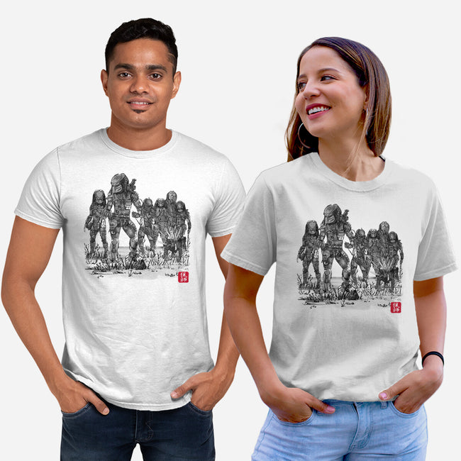 Seven Hunters Sumi-e-Unisex-Basic-Tee-DrMonekers