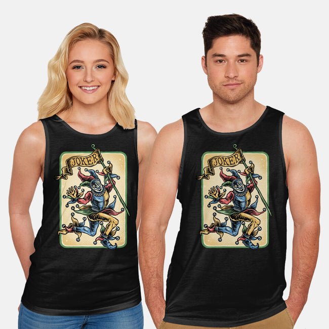 The Dance Of The Joker-Unisex-Basic-Tank-glitchygorilla