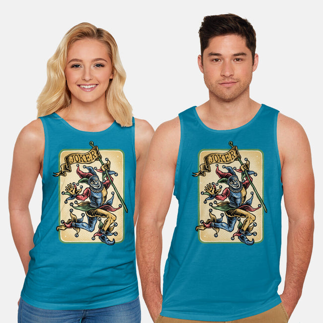 The Dance Of The Joker-Unisex-Basic-Tank-glitchygorilla