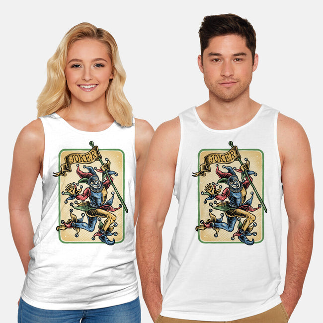 The Dance Of The Joker-Unisex-Basic-Tank-glitchygorilla