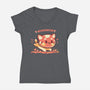 Meowshroom-Womens-V-Neck-Tee-TechraNova