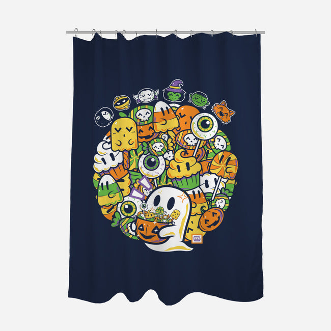 Hallow-Doodle-Ween-None-Polyester-Shower Curtain-krisren28