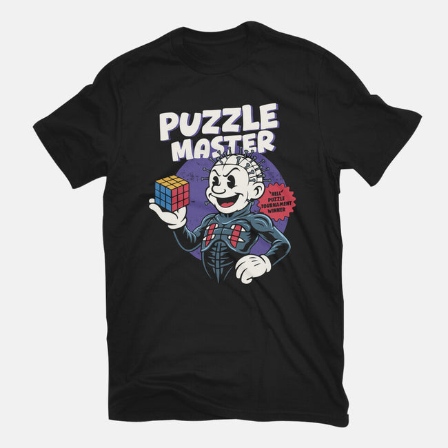 Puzzle Master-Womens-Fitted-Tee-Marinho