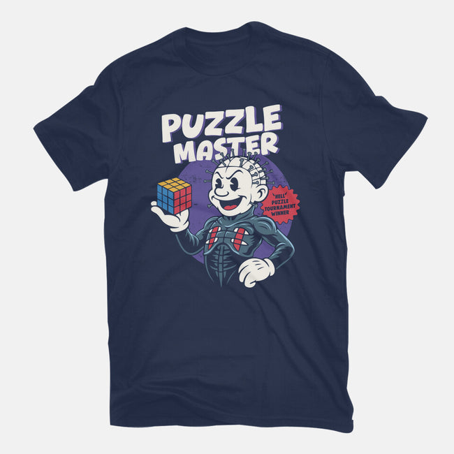 Puzzle Master-Womens-Fitted-Tee-Marinho