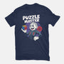 Puzzle Master-Womens-Fitted-Tee-Marinho