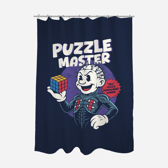 Puzzle Master-None-Polyester-Shower Curtain-Marinho