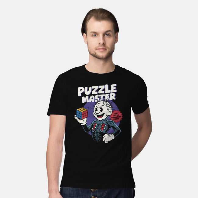 Puzzle Master-Mens-Premium-Tee-Marinho