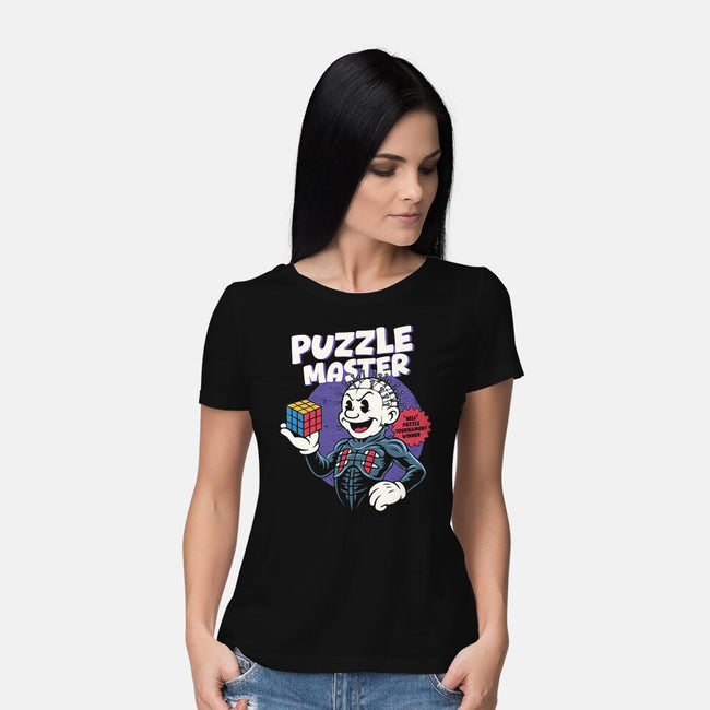 Puzzle Master-Womens-Basic-Tee-Marinho