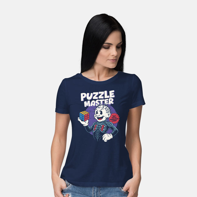 Puzzle Master-Womens-Basic-Tee-Marinho