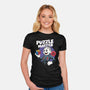 Puzzle Master-Womens-Fitted-Tee-Marinho