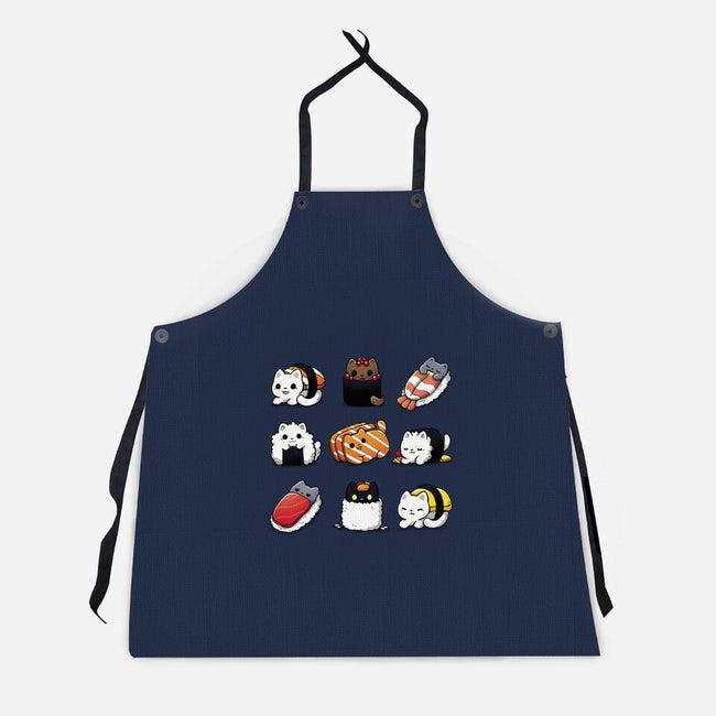 Japan Food Kittens-Unisex-Kitchen-Apron-Vallina84