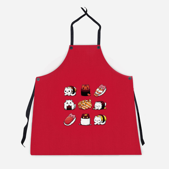Japan Food Kittens-Unisex-Kitchen-Apron-Vallina84