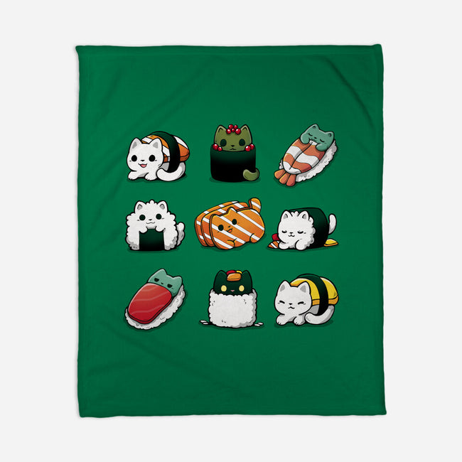 Japan Food Kittens-None-Fleece-Blanket-Vallina84