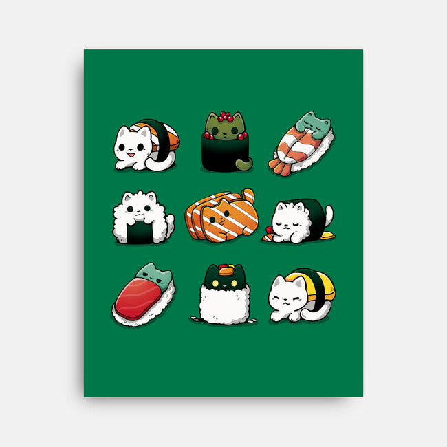 Japan Food Kittens-None-Stretched-Canvas-Vallina84
