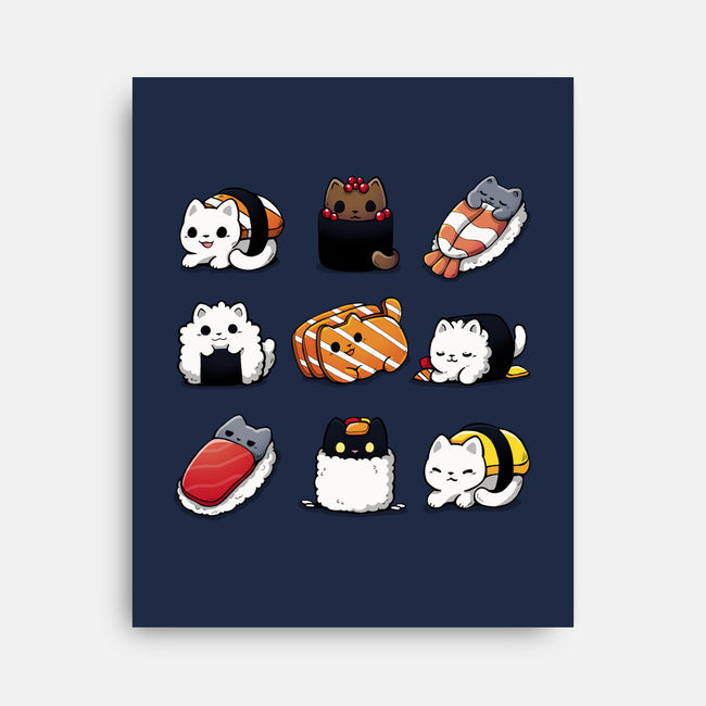 Japan Food Kittens-None-Stretched-Canvas-Vallina84