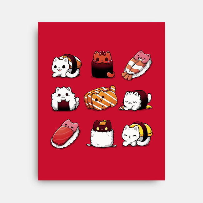 Japan Food Kittens-None-Stretched-Canvas-Vallina84