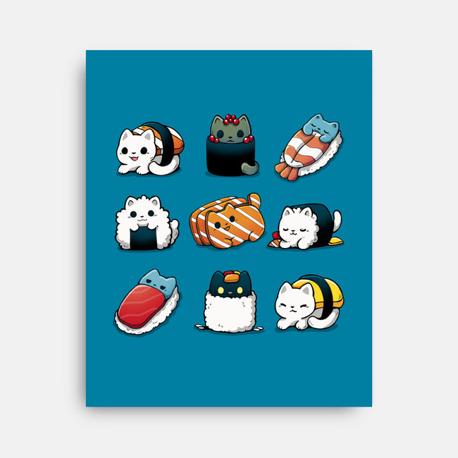 Japan Food Kittens-None-Stretched-Canvas-Vallina84