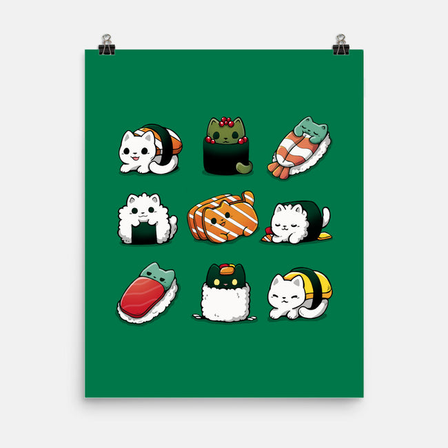 Japan Food Kittens-None-Matte-Poster-Vallina84