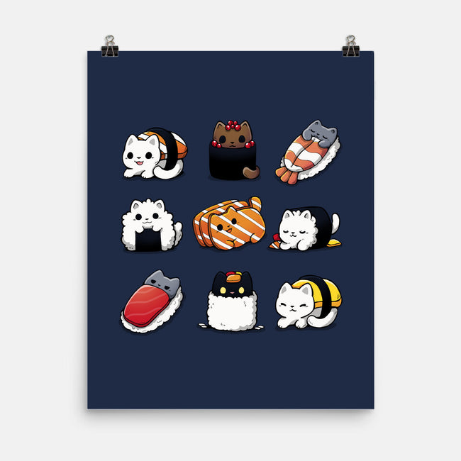 Japan Food Kittens-None-Matte-Poster-Vallina84