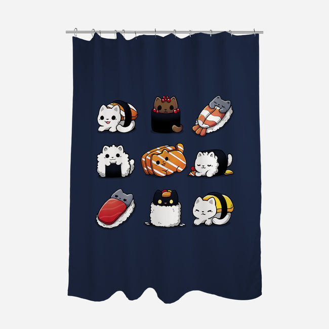 Japan Food Kittens-None-Polyester-Shower Curtain-Vallina84