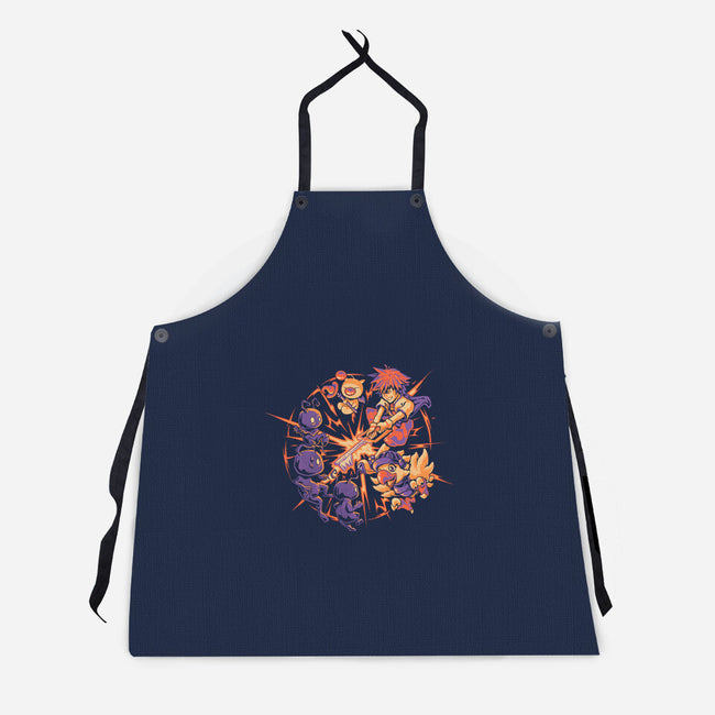 Keyblade Clash-Unisex-Kitchen-Apron-eduely