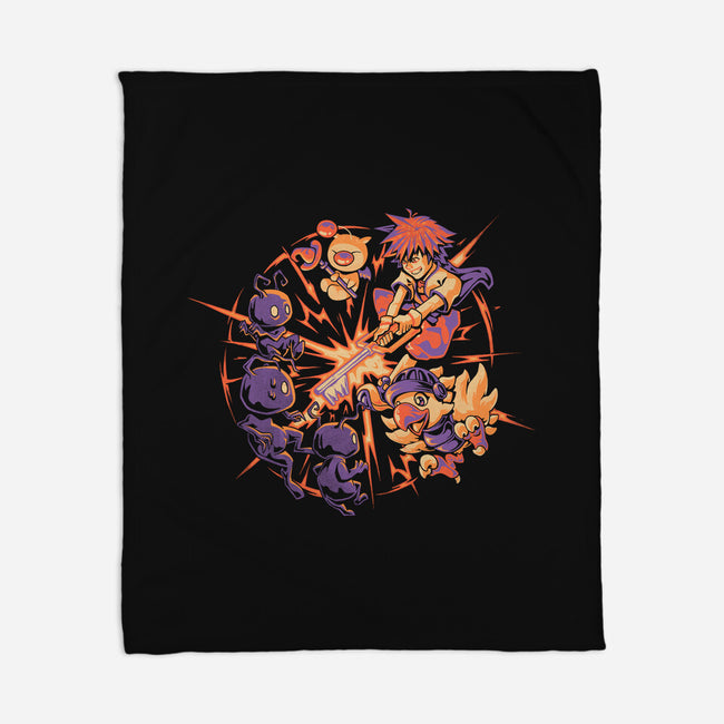 Keyblade Clash-None-Fleece-Blanket-eduely