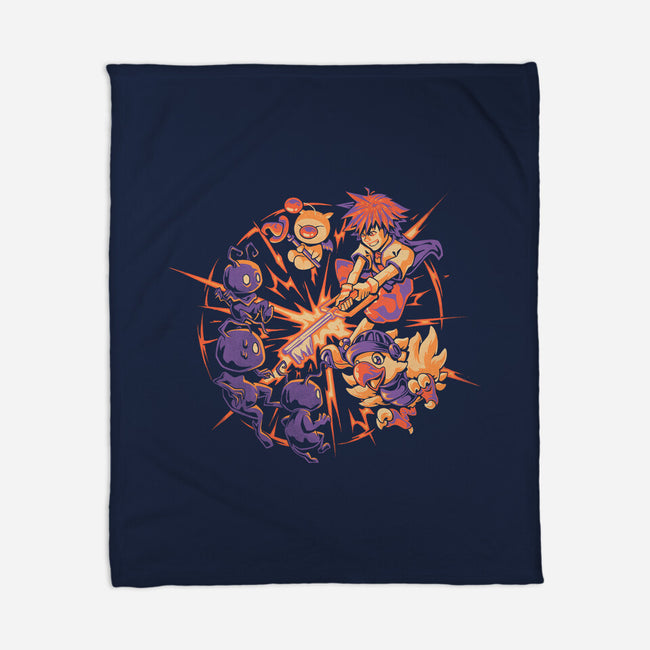 Keyblade Clash-None-Fleece-Blanket-eduely