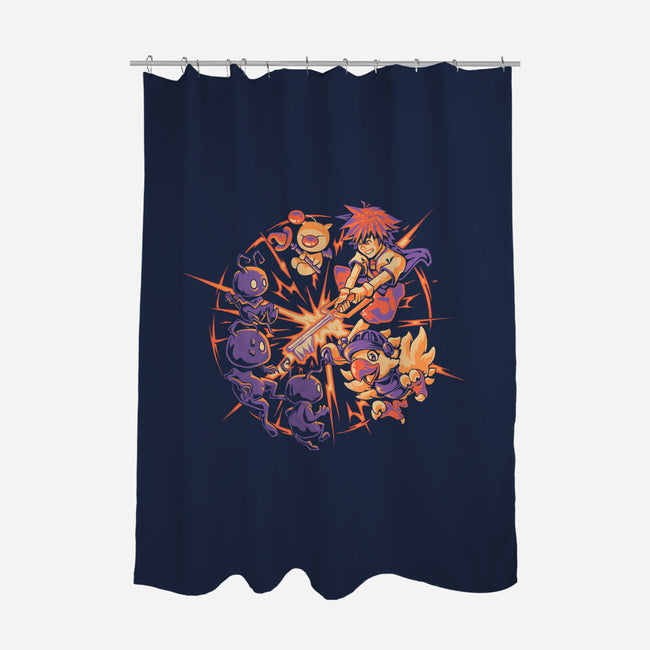 Keyblade Clash-None-Polyester-Shower Curtain-eduely