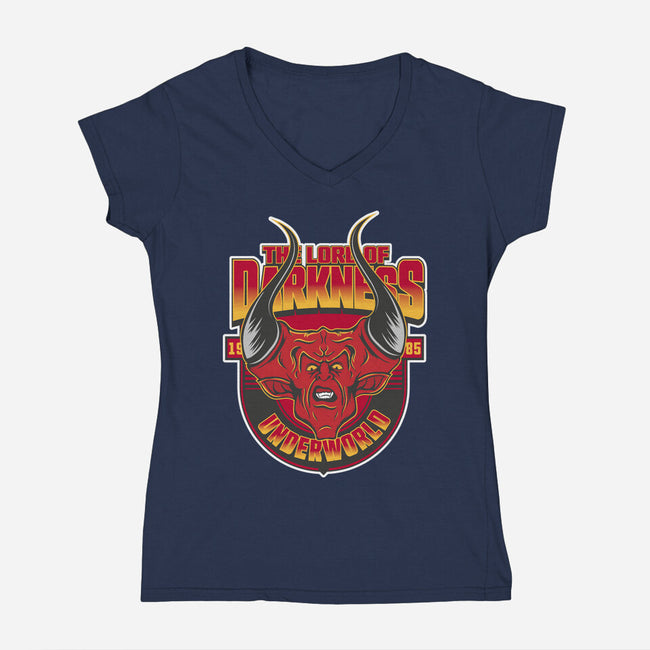 Lord Of Darkness 85-Womens-V-Neck-Tee-CarloJ1956