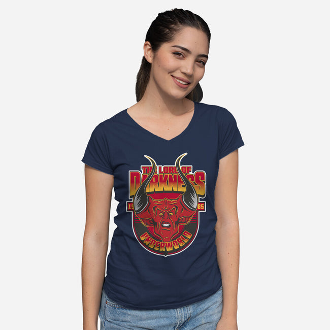 Lord Of Darkness 85-Womens-V-Neck-Tee-CarloJ1956