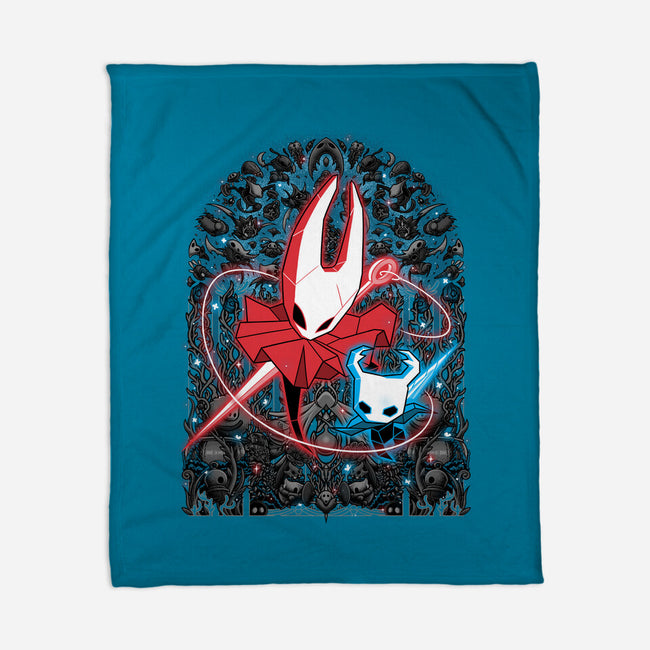 Mosaic Hornet-None-Fleece-Blanket-zybbhorn