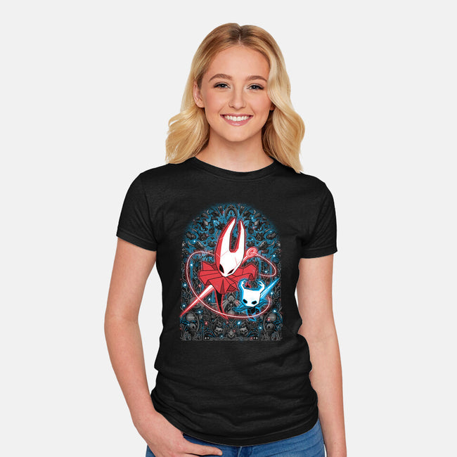 Mosaic Hornet-Womens-Fitted-Tee-zybbhorn