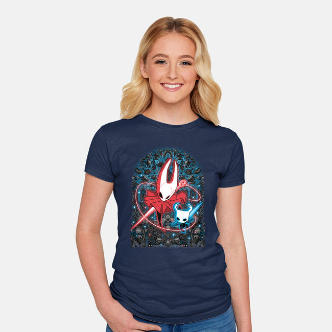Mosaic Hornet-Womens-Fitted-Tee-zybbhorn