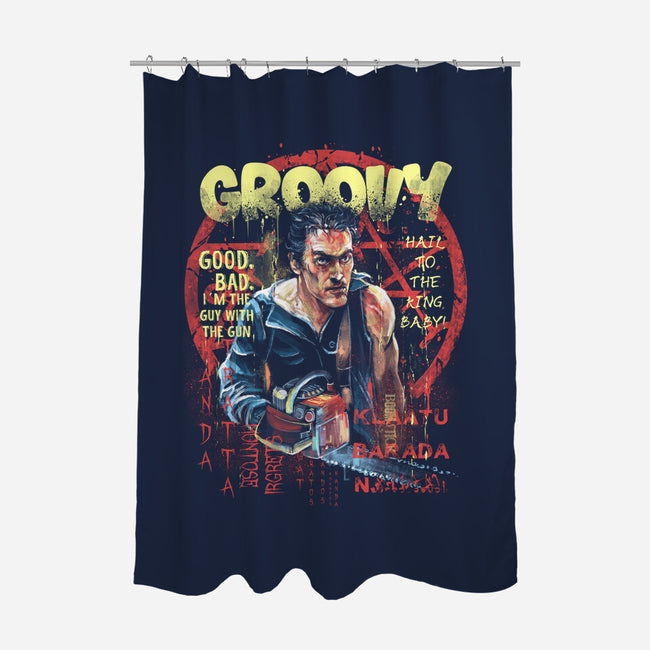 Groovy Painting-None-Polyester-Shower Curtain-zascanauta