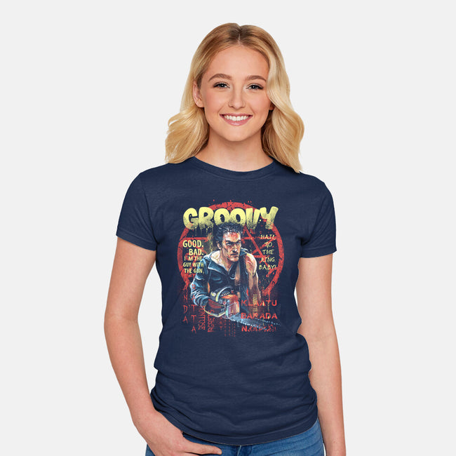 Groovy Painting-Womens-Fitted-Tee-zascanauta