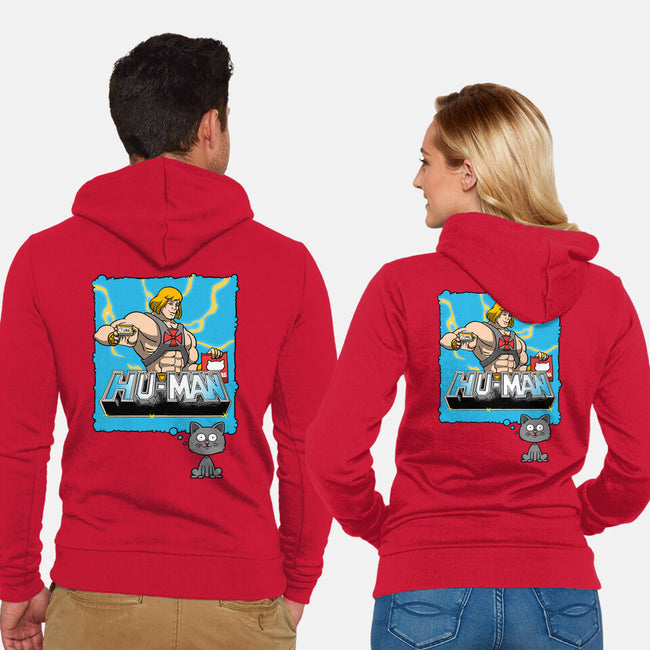 Cat Hero-Unisex-Zip-Up-Sweatshirt-imisko