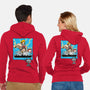 Cat Hero-Unisex-Zip-Up-Sweatshirt-imisko