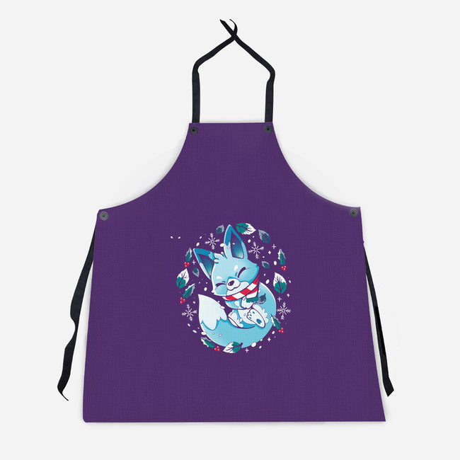 Winter Fox-Unisex-Kitchen-Apron-Vallina84