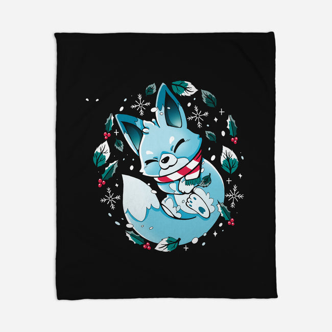 Winter Fox-None-Fleece-Blanket-Vallina84